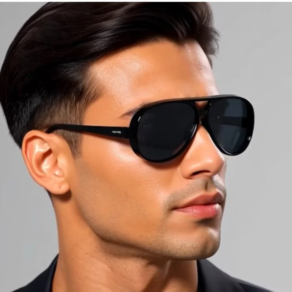 Trendy Designer Hexagon Round Sunglasses Men Fashion Shades Street Lentes Humbre